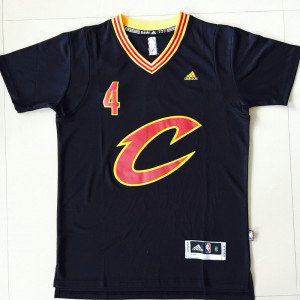 NBA Cavaliers 4 Iman Shumpert Black Short Sleeve Swingman Men Jersey