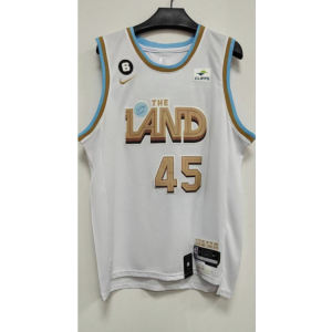 NBA Cavaliers 45 Donovan Mitchell 2022-23 City White Nike Men Jersey