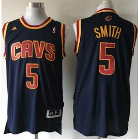 NBA Cavaliers 5 J.R. Smith Navy CavFanatic Blue Revolution 30 Men Jersey