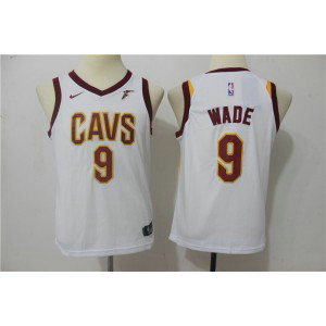 NBA Cavaliers 9 Dwyane Wade White Nike Swingman Youth Jersey