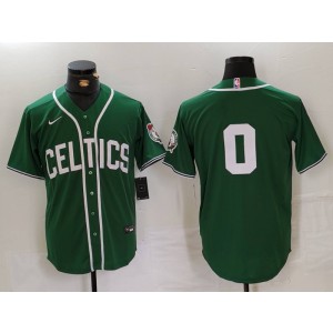 NBA Celtics 0 Jayson Tatum Green Vapor Baseball Limited Men Jersey