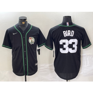 NBA Celtics 33 Larry Bird Black Vapor Baseball Limited Men Jersey