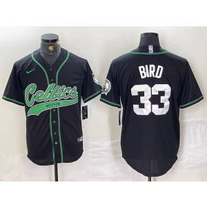 NBA Celtics 33 Larry Bird Black Vapor Baseball Limited Men Jersey