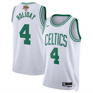 NBA Celtics 4 Jrue Holiday White 2024 Finals Nike Men Jersey