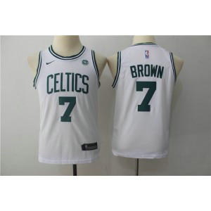 NBA Celtics 7 Jaylen Brown White Nike Swingman Youth Jersey