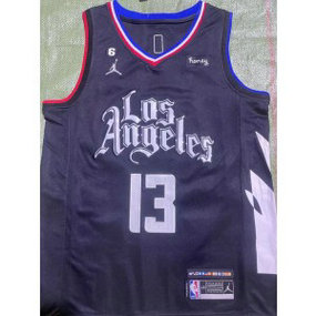 NBA Clipper 13 Paul George Black 2022-23 New Jordan Men Jersey NBA Clipper 13 Paul George Black 2022-23 New Jordan Men Jersey
