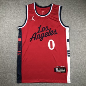 NBA Clippers 0 Russell Westbrook Red Jordan Men Jersey