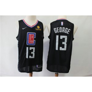 NBA Clippers 13 Paul George Black Swingman Nike Men Jersey With Logo NBA Clippers 13 Paul George Black Swingman Nike Men Jersey With Logo
