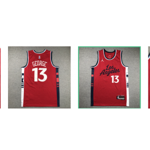 NBA Clippers 13 Paul George Red Jordan Men Jersey