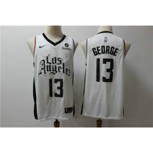 NBA Clippers 13 Paul George White City Edition Nike Men Jersey