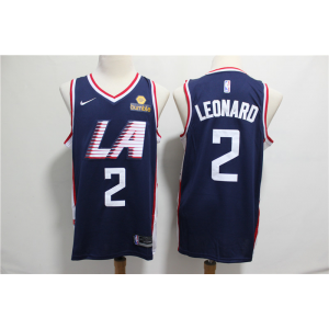 NBA Clippers 2 Kawhi Leonard Navy City Edition Swingman Nike Men Jersey With Logo