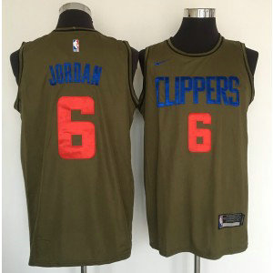 NBA Clippers 6 Deandre Jordan Olive Nike Swingman Men Jersey NBA Clippers 6 Deandre Jordan Olive Nike Swingman Men Jersey