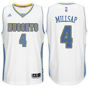 NBA Denver Nuggets 4 Paul Millsap Home White New Swingman Men Jersey