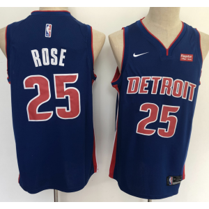 NBA Detroit Pistons 25 Derrick Rose Blue Nike Men Jersey NBA Detroit Pistons 25 Derrick Rose Blue Nike Men Jersey
