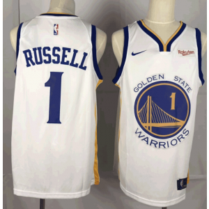 NBA Golden State Warriors 1 D'Angelo Russell White Nike Men Jersey With Logo NBA Golden State Warriors 1 D'Angelo Russell White Nike Men Jersey With Logo