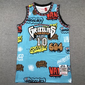 NBA Grizzlies 10 Mike Bibby Blue Throwback Men Jersey NBA Grizzlies 10 Mike Bibby Blue Throwback Men Jersey
