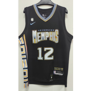 NBA Grizzlies 12 Ja Morant Black 2022-23 Nike Men Jersey