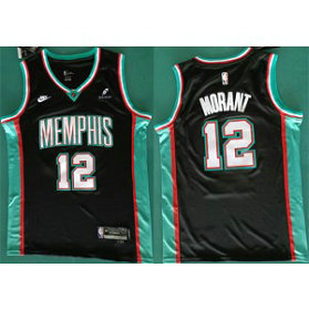 NBA Grizzlies 12 Ja Morant Black 2025 Classic Edition Nike Men Jersey