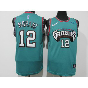 NBA Grizzlies 12 Ja Morant Blue 75th Anniversary Men Jersey