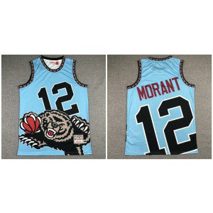 NBA Grizzlies 12 Ja Morant Blue Hardwood Classics Men Jersey