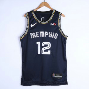 NBA Grizzlies 12 Ja Morant Navy 75th Anniversary Men Jerseys