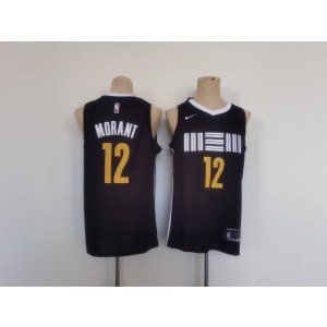 NBA Grizzlies 12 Morant Black City Nike Youth Jersey