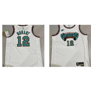NBA Grizzlies 12 Morant White Nike Men Jersey