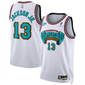 NBA Grizzlies 13 Jaren Jackson Jr. White 2024-25 Nike Men Jersey