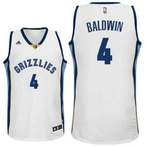 NBA Grizzlies 4 Wade Baldwin White Men Jersey NBA Grizzlies 4 Wade Baldwin White Men Jersey