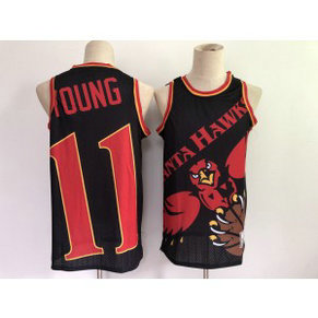 NBA Hawks 11 Trae Young Black Big Face Men Jersey NBA Hawks 11 Trae Young Black Big Face Men Jersey
