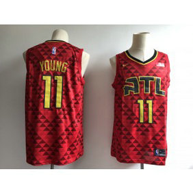 NBA Hawks 11 Trae Young Red 2018 NBA Draft Nike Men Jersey
