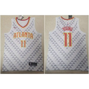 NBA Hawks 11 Trae Young White 2018 NBA Draft Nike Men Jersey