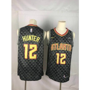 NBA Hawks 12 De'Andre Hunter Black Nike Men Jersey NBA Hawks 12 De'Andre Hunter Black Nike Men Jersey