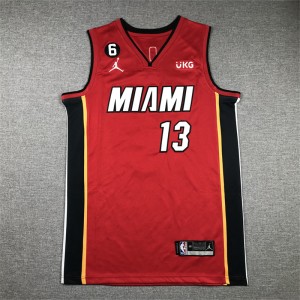NBA Heat 13 Bam Adebayo Red Jordan Men Jersey NBA Heat 13 Bam Adebayo Red Jordan Men Jersey
