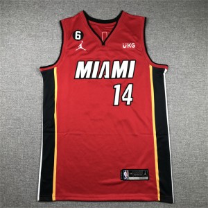 NBA Heat 14 Tyler Herro Red Jordan Men Jersey