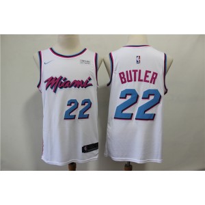 NBA Heat 22 Jimmy Butler White City Edition Nike Men Jersey