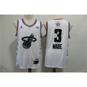 NBA Heat 3 Dwyane Wade 2019 All-Star White Swingman Men Jersey