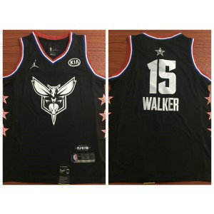 NBA Hornets 15 Kemba Walker Black 2019 All-Star Game Men Jersey