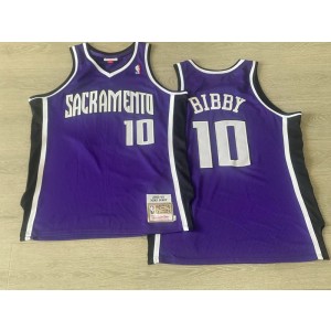 NBA Kings 10 BIBBY Blue Hardwood Classics Men Jersey