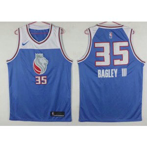 NBA Kings 35 Marvin Bagley III New Light Blue Men Jersey