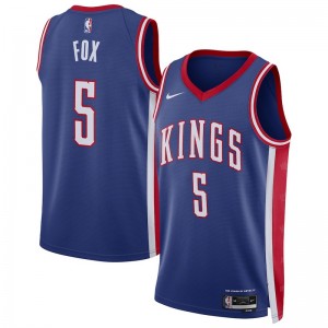 NBA Kings 5 De'Aaron Fox Purple 2024 City Nike Men Jersey