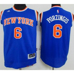 NBA Knicks 6 Kristaps Porzingis Blue Youth Jersey