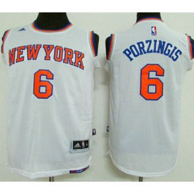 NBA Knicks 6 Kristaps Porzingis White Youth Jersey