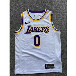 NBA Lakers 0 Russell Westbrook White Youth Jersey NBA Lakers 0 Russell Westbrook White Youth Jersey