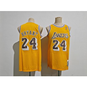 NBA Lakers 23 Kobe Bryant Yellow Throwback Men Jersey NBA Lakers 23 Kobe Bryant Yellow Throwback Men Jersey