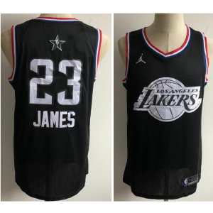 NBA Lakers 23 LeBron James 2019 All-Star Black Swingman Men Jersey NBA Lakers 23 LeBron James 2019 All-Star Black Swingman Men Jersey