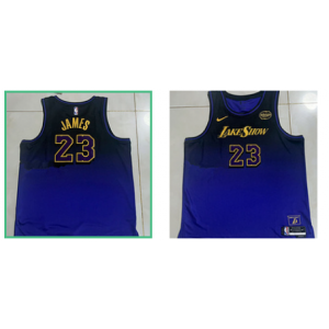 NBA Lakers 23 Lebron James Blue 2024 New Nike Men Jersey