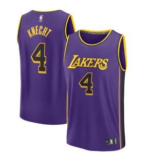 NBA Lakers 4 Dalton Knecht Purple Men Jersey