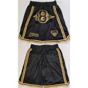 NBA Lakers 8 Kobe Bryant Black Shorts (Run Small)