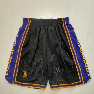 NBA Lakers Black Throwback Shorts
